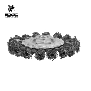 Wholesales Twisted Knot <strong>Wire</strong> <strong>Brushes</strong> Round Steel <strong>Wire</strong> <strong>Brush</strong> with Thread - Product Image 2