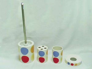 Pot en céramique coloré pour coton-tige ou boule de coton - Product Image 6