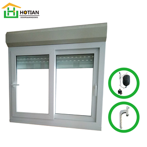 Electric Automatic Aluminium Roller Shutter Sliding Windows with Handle for apartment hotel