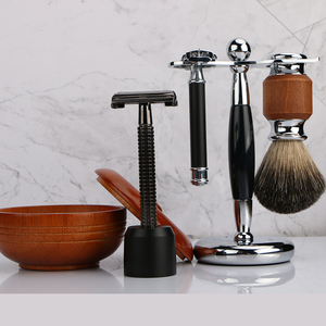 <span class=keywords><strong>Kit</strong></span> <span class=keywords><strong>de</strong></span> rasoir automatique pour hommes, rasoir droit, bol à <span class=keywords><strong>savon</strong></span> en bois, étiquette privée - Product Image 6
