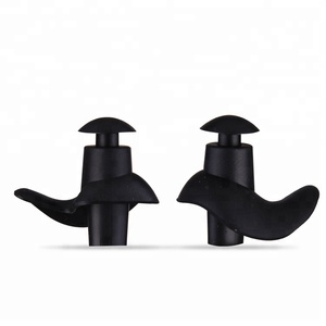 Une paire de Bouchons d'oreille en silicone imperméable de couleur noire pour les sports de natation - Product Image 2