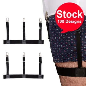 High Quality Elastic Nylon Adjustable Mens Shirt Stays Garters Shirt Holders