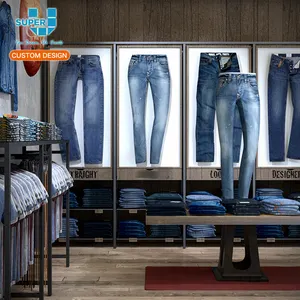 Vitrine à Jeans personnalisés, armoire d'exposition moderne pour magasins à détail