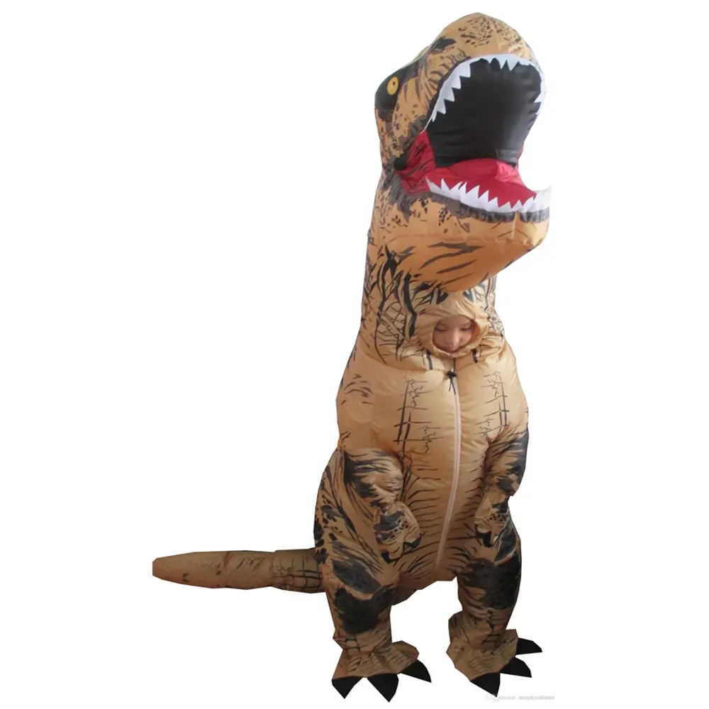 Disfraz inflable de dinosaurio, mascota inflable