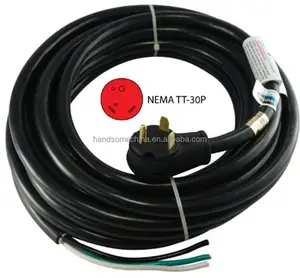 NEMA TT-30 30 A Male Plug To Bare Wire RV Power Cord