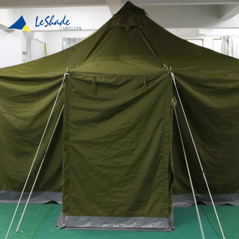 Made in china Waterdichte en brandwerende 4.8x4.8 m militaire tent cot koop