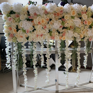 <span class=keywords><strong>Backdrop</strong></span> Dinding Bunga Wisteria Gantung IFG, Bunga Mawar Putih untuk Pernikahan dan Acara Bridal Shower - Product Image 5