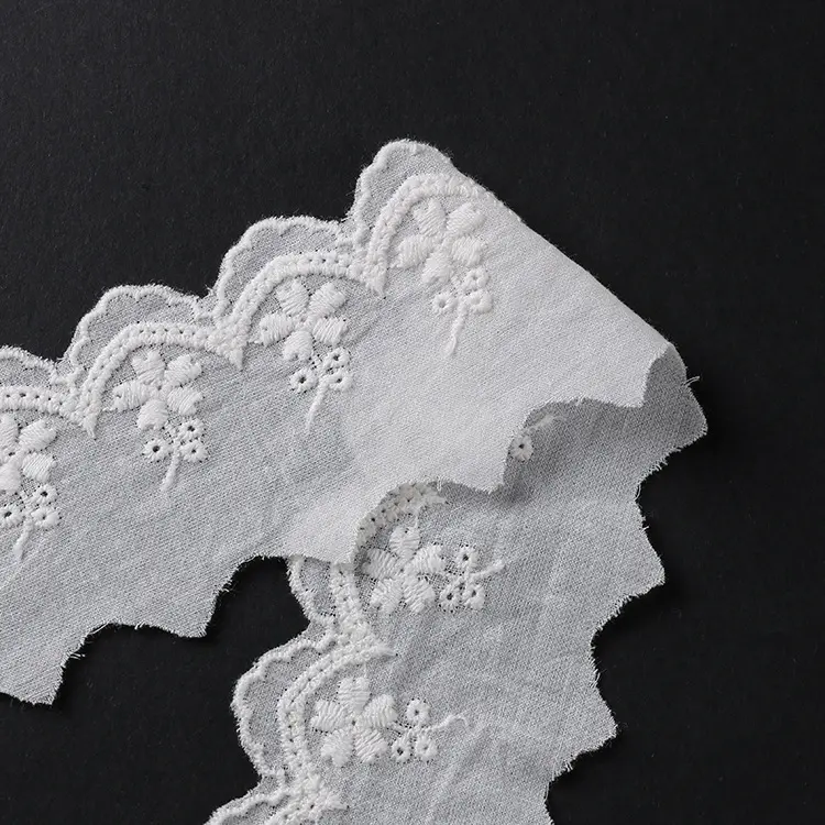 Wholesale Custom Low Price Lace Fabric Cotton Eco-friendly Lace Cotton Fabrics For Garment