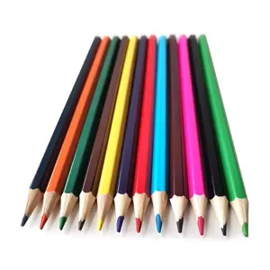 School Supplies Hexagonal Wood 12 Color Pencil Set