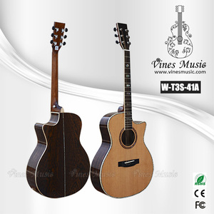 Cedro macizo precio de fábrica de la <span class=keywords><strong>guitarra</strong></span> acústica <span class=keywords><strong>Guitarra</strong></span> acústica cortada (W-T3S-41A) - Product Image 1