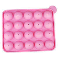 069 20-fach Silikonform in Kugelform für Lollipops, Lutscherform, Süßigkeitenform, DIY-Kuchenwerkzeug für Kinder, wiederverwendbar
