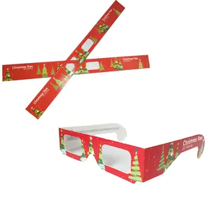 Venta al por mayor de fábrica, gafas 3D de difracción de papel de impresión personalizadas, gafas de fuegos artificiales, gafas en forma de corazón