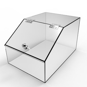 Clear Acrylic Candy Display <strong>Box</strong> <strong>with</strong> Hinged <strong>Lid</strong> Perspex Fried Fruit <strong>Storage</strong> <strong>Box</strong> Snack Sweets Container for Candy Shop - Product Image 1
