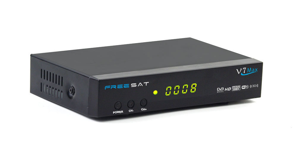 Freesat V7 max set top box dvb-s2 mpeg4 hd digital tv vía satélite receptor apoyo biss clave powervu youtube youporn sexo vídeo