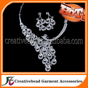 جديد arrial 2015 مجموعات المجوهرات قلادة الطاووس يتوهم الأفريقية مناسبات الزفاف للنساء - Product Image 1