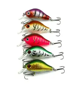 Isca de pesca artificial 3d, isca de plástico duro, equipamento de pesca crankbait, por atacado