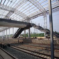 Techo de acero y recubrimiento de polvo para estación de tren, arco de luz de largo alcance