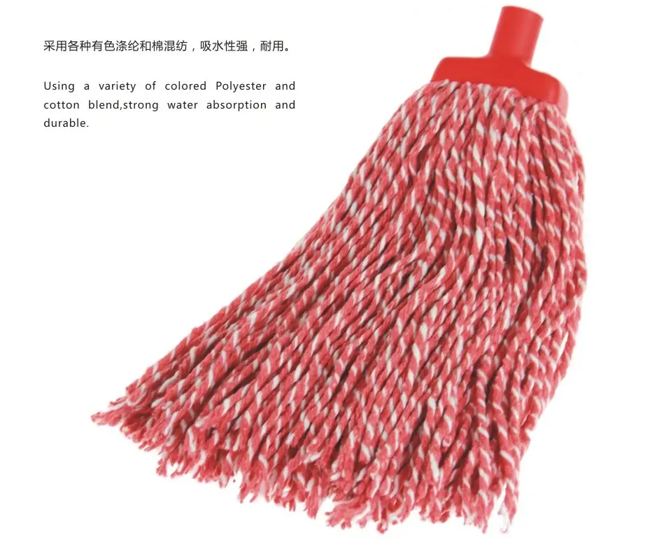 Blend Wet Mop; 4 Colour Polyester und baumwolle mischung Wet Mop Refill Head starke wasser absorption und langlebig