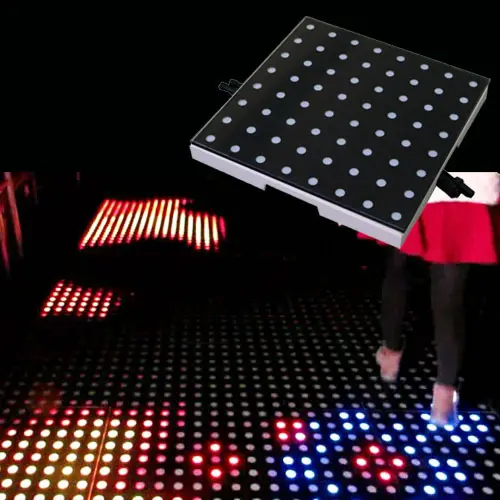 Diskon Besar Disco Kaca Tempered Led Interaktif Video Dansa Lantai