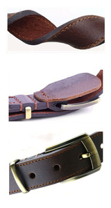 Potongan harga fashion unik kualitas tinggi kulit asli tali kekang anjing peliharaan - Product Image 5