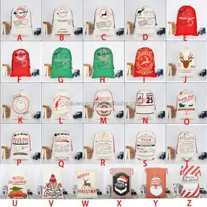 25 Styles In Stock Christmas Santa Sack Wholesale Santa Sack With Drawstrings