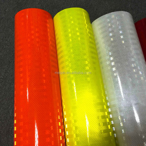 ความเข้มสูงเพชรเกรด Fluo สีเหลืองสีเขียว Prismatic แผ่นสะท้อนแสงสำหรับความปลอดภัยรถบรรทุกสติกเกอร์ - Product Image 2
