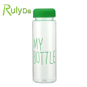 Nuevo estilo 500 ml deportes claro PC mi botella de agua botella de plástico jugo de frutas brillo botella de agua - Product Image 3