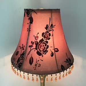 鼓框架亚麻织物花式宝塔帝国台灯灯罩