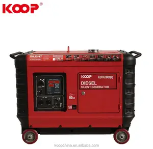 KOOP-generador de diésel portátil refrigerado por aire de 1 cilindro, tipo súper silencioso, 5kW, KDF6700QQ