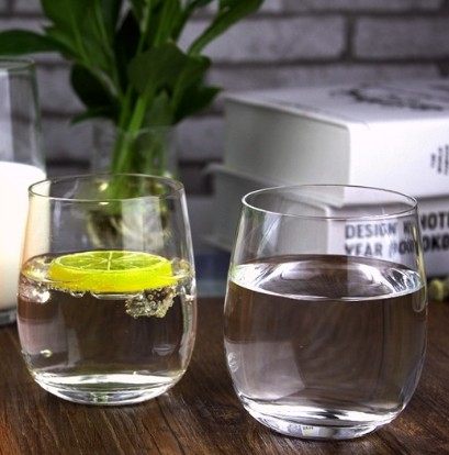 OEM round shape clear wine glass cup whiskey glass tumbler stemless glass