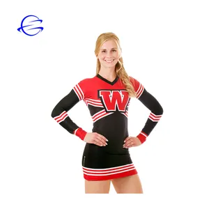 Luminoso Sublimazione Team Cheer pratica dancewear abbigliamento, I Giovani Personalizzato Cheerleading Uniforme