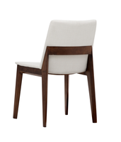 Chaise de salle à manger en bois de noyer blanc de style décontracté