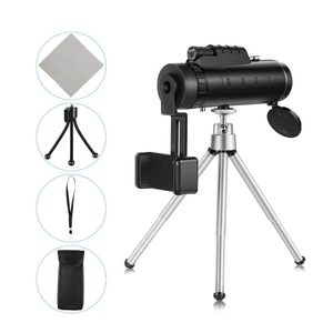 Telescopio monocular impermeable de doble enfoque, 12x50, con clip para teléfono móvil y trípode - Product Image 3