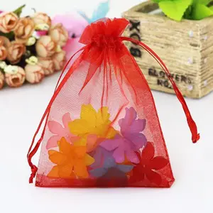 Personalized drawstring tea wedding favor organza bags pouch