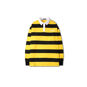 Magliette Polo <span class=keywords><strong>a</strong></span> <span class=keywords><strong>Righe</strong></span> Rosse, Nere e Gialle in Stile Vintage Scolastico - Product Image 3