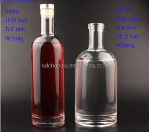 Tùy chỉnh 50ml 100ml 200ml 375ml 500ml 700ml 750ml 1000ml Tequila Gin Whisky Whisky rượu chai Vodka Chai thủy tinh với nút chai - Product Image 5