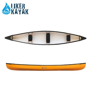 Canoa caiaque barco 3 assentos plástico HDPE canoa pesca lazer canoa caiaque desportos aquáticos