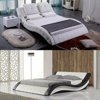Foshan Modernes Königliches PU-Bett im Angebot, Schöne Europäische Designs Schlafzimmer-Lederbett