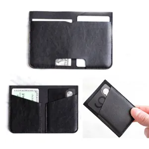 Hot selling vegan animal free fold wallet passpor minimalist fold leather wallet