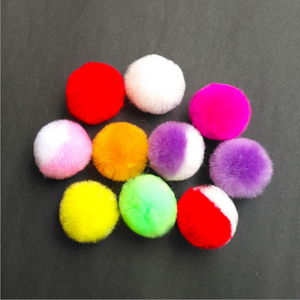 Yongze mode diy fourrure boules de feutre porte-clés en gros de fourrure pom poms - Product Image 2