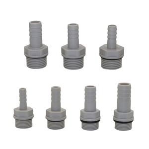 Connecteur droit en plastique-acier pour <span class=keywords><strong>tuyau</strong></span> de <span class=keywords><strong>pompe</strong></span> à air d'aquarium de jardin, filetage mâle 3/8\" 1/2\" - Product Image 1
