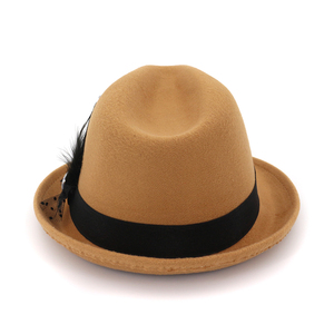 Sombrero de fieltro con plumas para hombre y mujer - Product Image 4