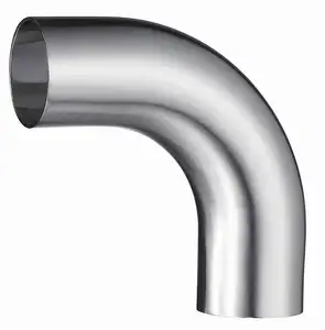 Top Quality Sanitary Stainless Steel 304/316L 90 Degree Long Elbow Sanitary Pipe Fittings