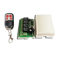Télécommande relais sans fil 4 canaux 12V DC 200m de portée 433Mhz Matériau ABS Fonction température