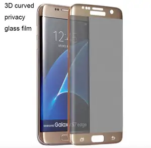 manufacturer supply New product 3D curved privacy Anti-Spy Tempered glass Screen protector for samsung Galaxy S6 edge S8 plus S7 edge colours film