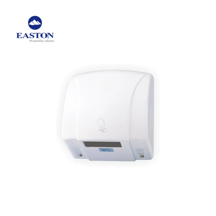 Otel otomatik sensörü profesyonel el kurutma makinesi otomatik beyaz plastik vücut duvara monte el kurutma makinesi
