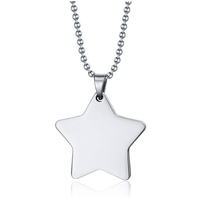 Collier pour chien en acier inoxydable poli, forme cœur ou rond, personnalisable, gravé, vierge, du fabricant de Yiwu