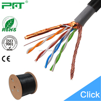 Cable de conexión ethernet para exteriores, Cat5e/Cat6/Cat6a/Cat 7, Cable de red de alta velocidad