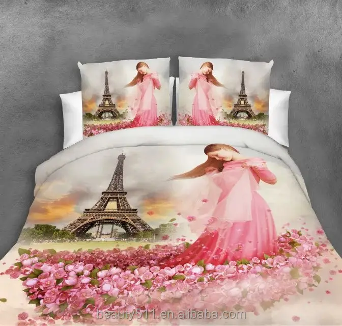 Love in late autumn 100% Cotton romantic bed sheet set Duvet Cover/Wholesale Bed Sheets/Pillow Case Hotel Bedding Set BS18