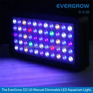 Evergrow d120 120w gradation a mené des lumières d'aquarium et dimmable 165 watts a mené des lumières d'aquarium